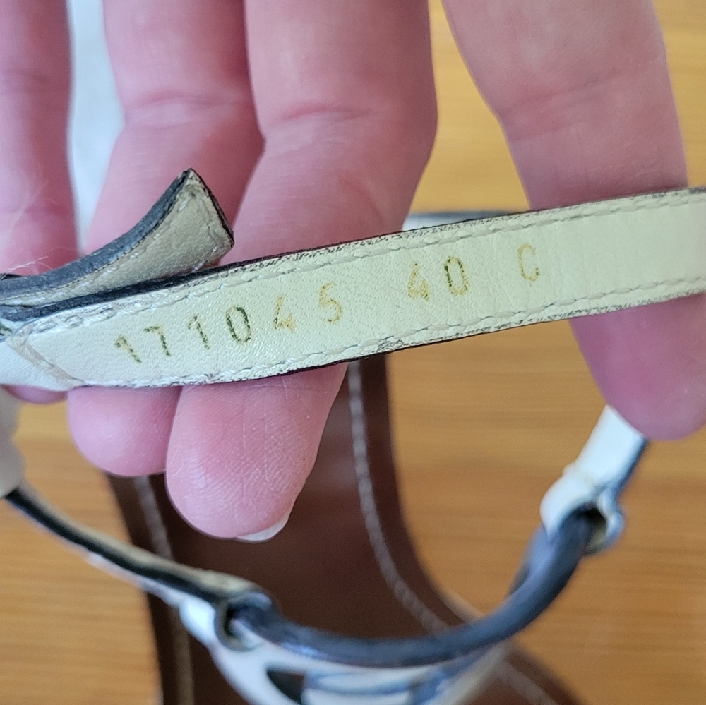 GUCCI Slingback Wedges 9.5 Cream - Picture 10 of 10